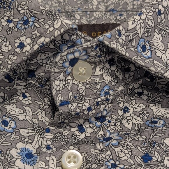 Thomas Dean Collection Floral Pattern Button Up Long Sleeve Shirt - Picture 5 of 15